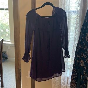 Speechless purple off the shoulder dress